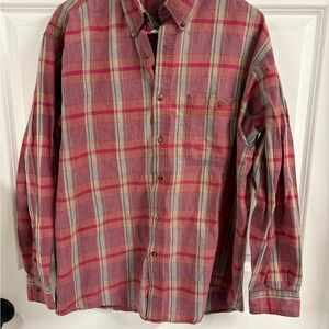 VTG Bugle Boy Long Sleeve Men’s Button Down Plaid Shirt Size Large